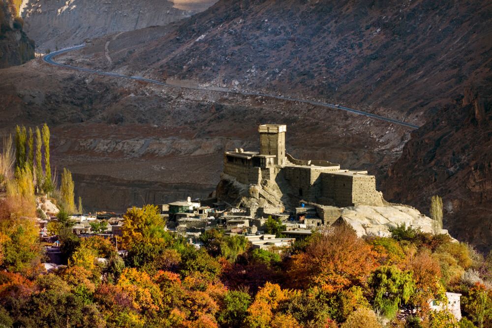 Distant view of Altit Fort Pakistan