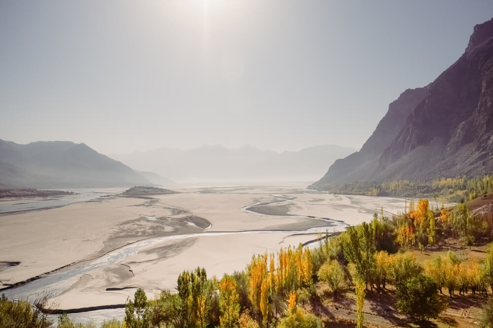 City view of skardu city in pakistan