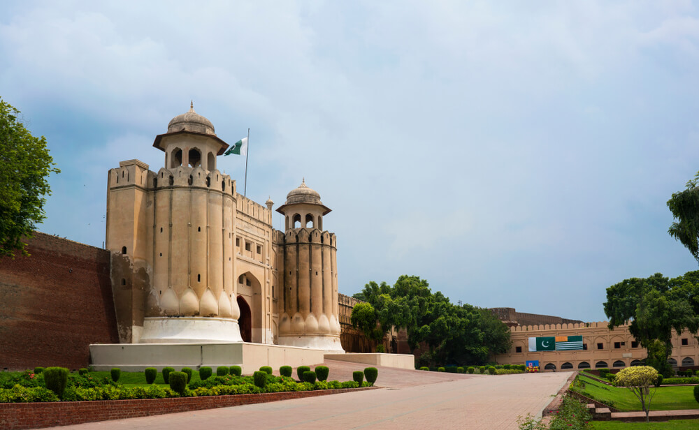 Side view of the Lahore Fort