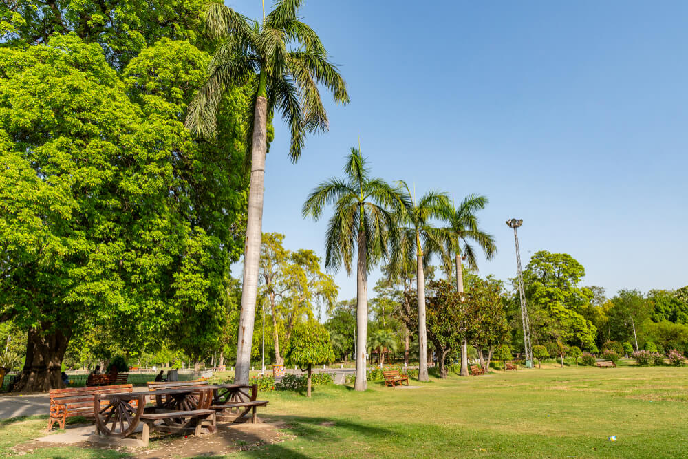 Sitting area at Bagh e Jinnah