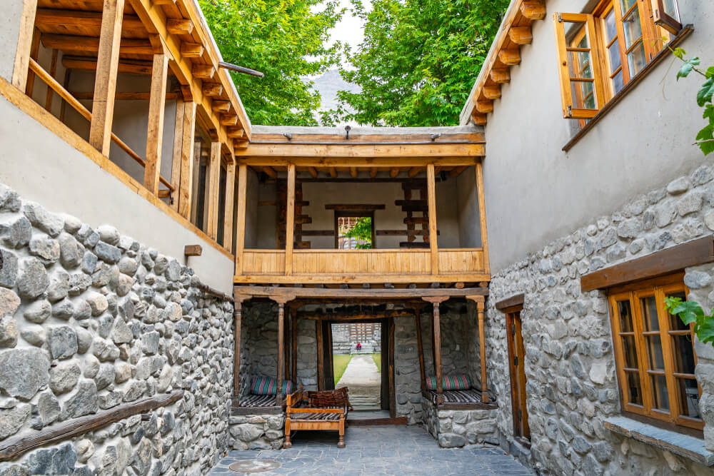 The inside of the Khaplu fort in Pakistan.