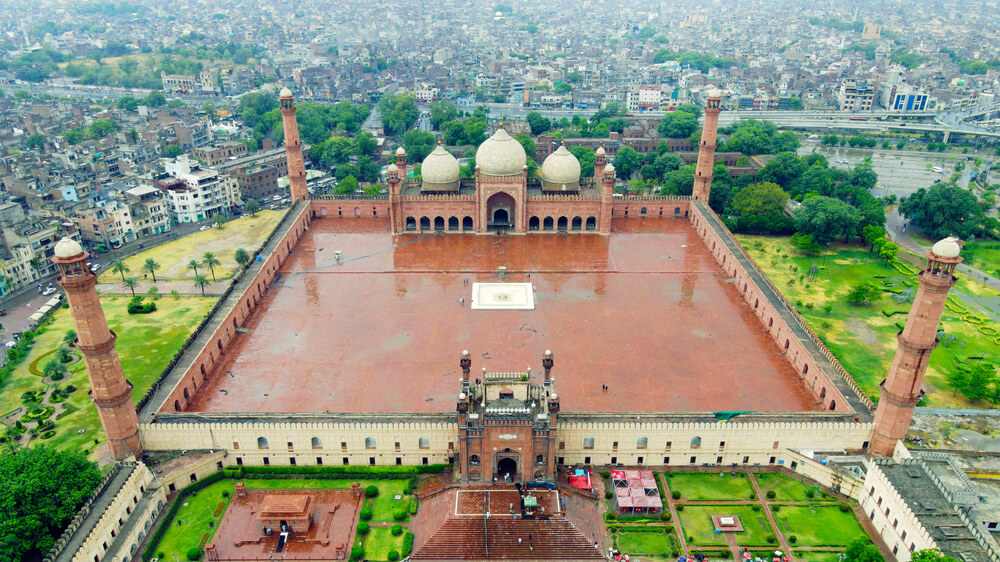 Badshahi Mosque Lahore top view