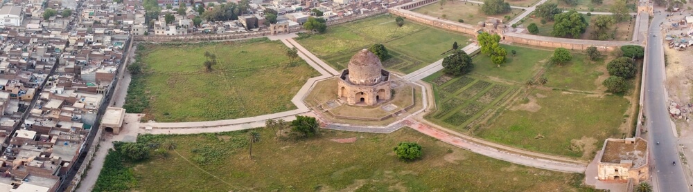 Multiple gates of Jahangir Tomb