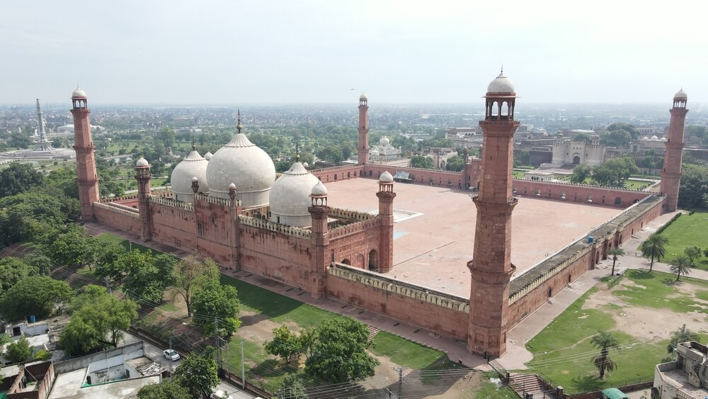 Badshahi Mosque Lahore top view